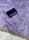 New Premium Parvati Pure Soft Twills Malti Handwork Organza Saree With Rangoli Heavy Satin Blouse