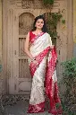 New Premium Beautiful Rich Pallu & Jacquard Work on all Over The Saree With Woven Fabric Blouse