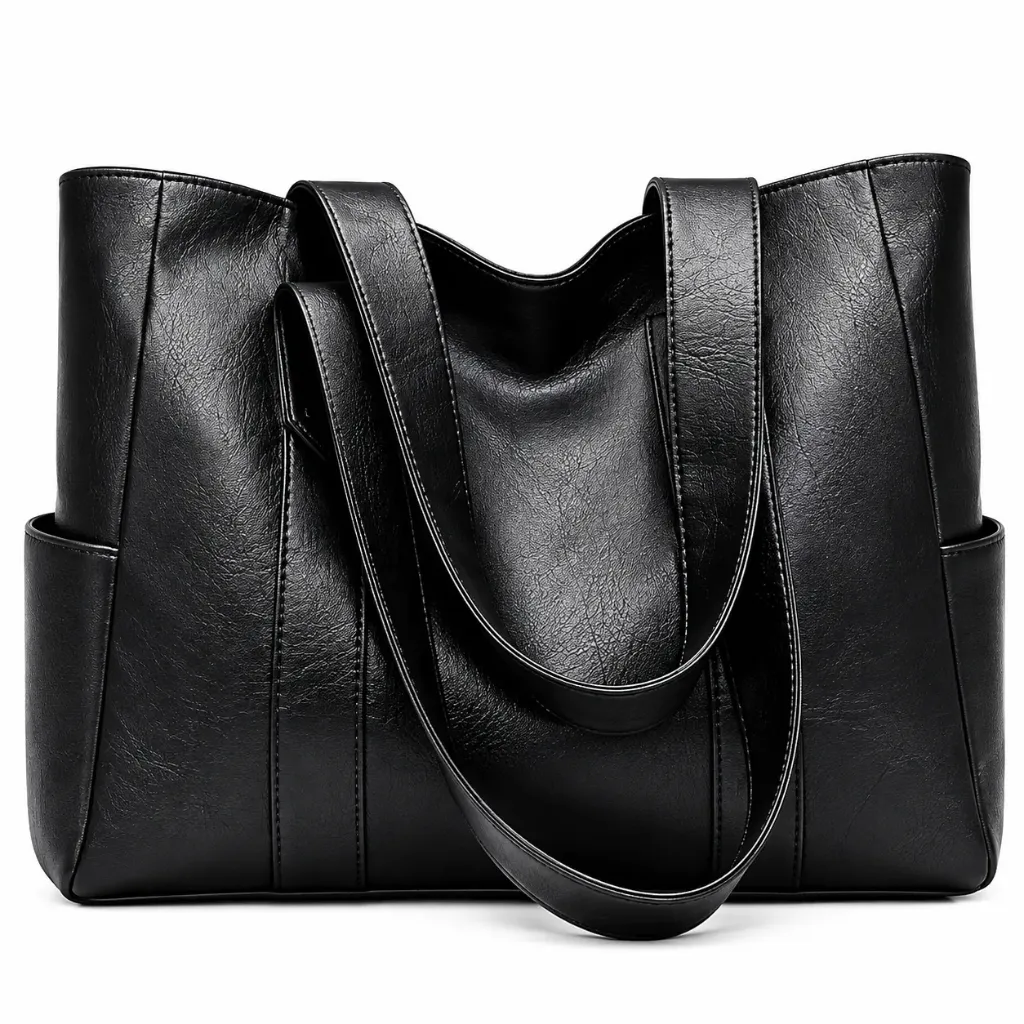 Vintage Leather  Shoulder Bag (BLACK)